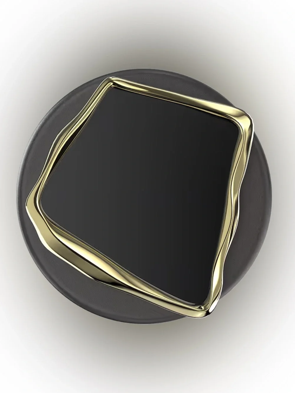 PopSockets PopTop Enamel Obsidian Cut MagSafe PopGrip Phone Grip Black Gold NEW